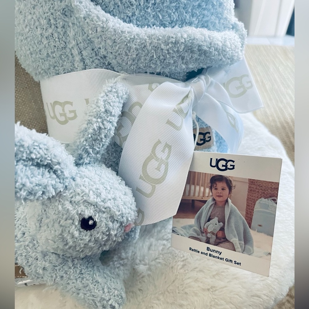 UGG - Kids , Baby, Bunny Rattle & Blanket Set - NWT